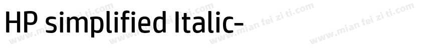 HP simplified Italic字体转换